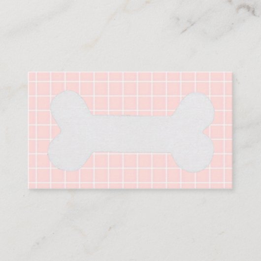 Carte de visite d'os de chien, carte de visite (Devant)