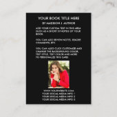 Carte De Visite Dos de photo d'auteur de la couverture de livre (Dos)