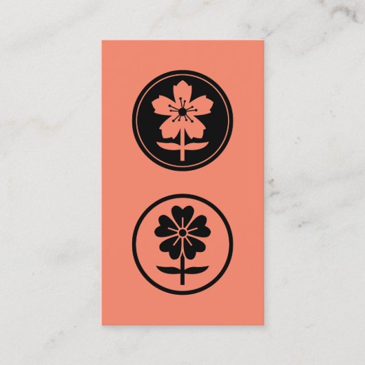 Carte De Visite dos flores (Devant)