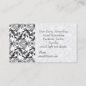 Carte De Visite Dose quotidienne de charme Élégant Damas royal mod (Dos)