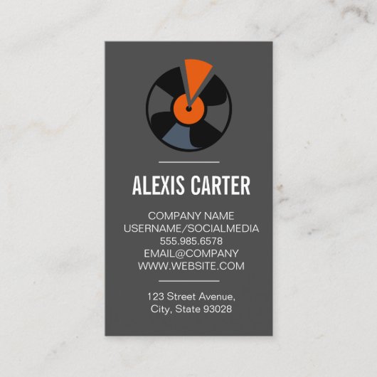 Carte De Visite Dossier de vinyle (Devant)