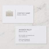 Carte De Visite Dossier | Entreprise (blanc) (Devant / Derrière)