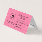 Carte De Visite Dossier professionnel minimaliste simple personnal (Dos)