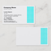 Carte De Visite Dot Motif - Cyan (Devant / Derrière)