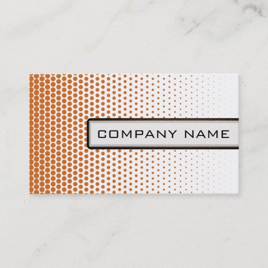 Carte De Visite Dots de techno orange blanc et blanc (Devant)
