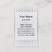 Carte De Visite Dots de technologie noire modernes (Dos)