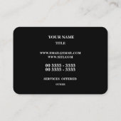 Carte De Visite Dots d'élégance noire (Dos)