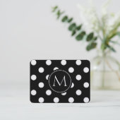 Carte De Visite Dots d'élégance noire (Debout devant)