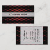 Carte De Visite Dots Techno Auburn Noir moderne (Devant / Derrière)
