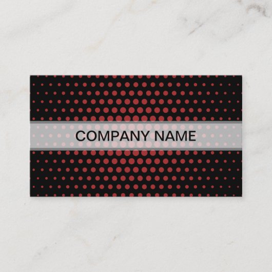 Carte De Visite Dots Techno Auburn Noir moderne (Devant)