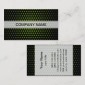 Carte De Visite Dots Techno Avocado Noir moderne (Devant / Derrière)