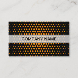 Carte De Visite Dots Techno orange foncé Noir moderne