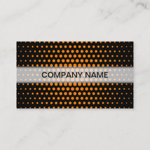 Carte De Visite Dots Techno orange Noir moderne