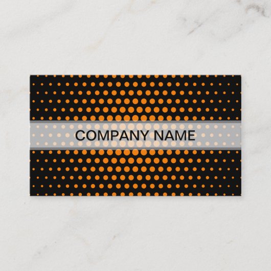 Carte De Visite Dots Techno orange Noir moderne (Devant)