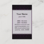 Carte De Visite Dots Techno violets Noir moderne (Dos)