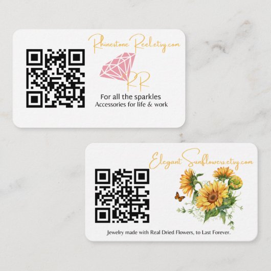 Carte De Visite Double (Devant / Derrière)