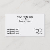 Carte De Visite Double Bonheur - Blanc Coeur Outline (Dos)