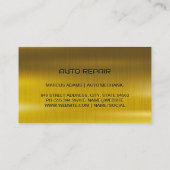 Carte De Visite Double clé | Métallique d'or | Services automatiqu (Dos)