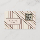 Carte De Visite Double code QR rose rétro (Devant)