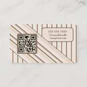 Carte De Visite Double code QR rose rétro (Dos)