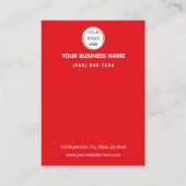 Carte De Visite Double code QR rouge Scannez pour examiner l'entre (Dos)