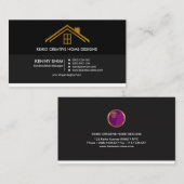 Carte De Visite Double constructeur de couleur de rétro toit (Devant / Derrière)