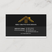 Carte De Visite Double constructeur de couleur de rétro toit (Devant)