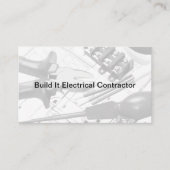Carte de visite double côté de l'électricien de co (Devant)