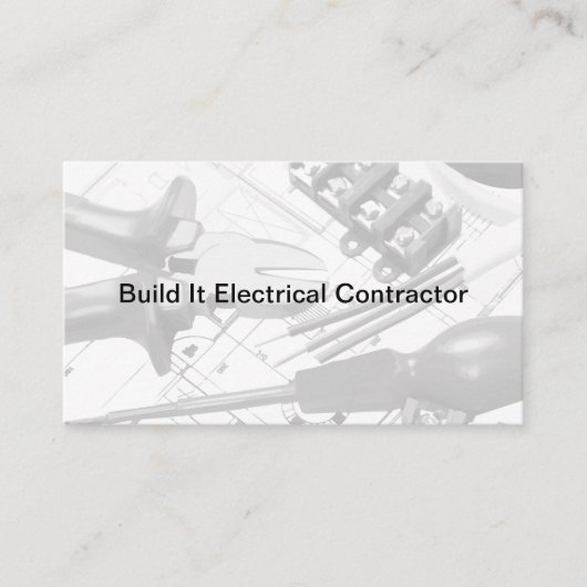 Carte de visite double côté de l'électricien de co (Devant)