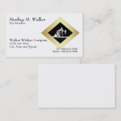 Carte De Visite Double diamant d'or de dispositif de pompage de (Devant / Derrière)