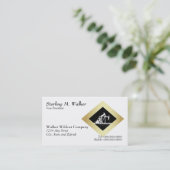 Carte De Visite Double diamant d'or de dispositif de pompage de (Debout devant)