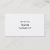 Carte de visite double face blanc clair (Dos)