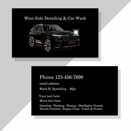 Carte de visite double face Classy Car Detailing