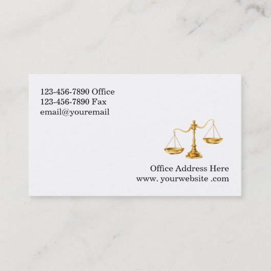 Carte De Visite Double face de procureur monogramme classique (Dos)