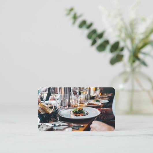 Carte de visite double face dinant fin (Debout devant)