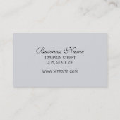 Carte de visite double face d'orchidée élégante (Dos)