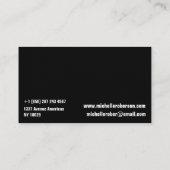 Carte De Visite Double face noir et blanc (Dos)