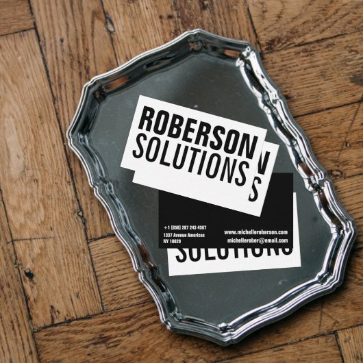 Carte De Visite Double face noir et blanc