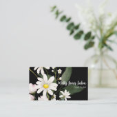 Carte De Visite Double face sur noir avec code QR (Debout devant)