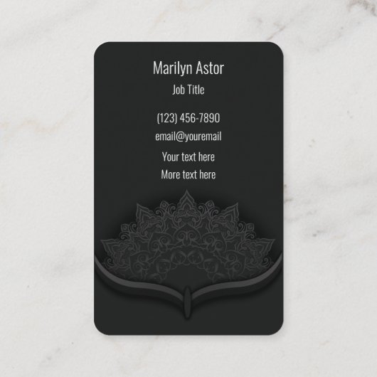 Carte de visite double face unique classique (Dos)