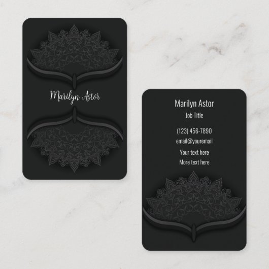 Carte de visite double face unique classique (Devant / Derrière)