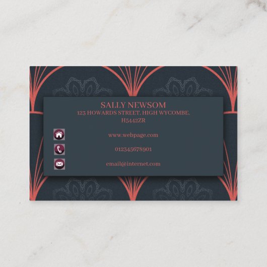 Carte de visite double face vintage (Dos)