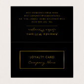 Carte de visite double fidélité Gold Foil (Extérieur déplié)
