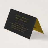 Carte de visite double fidélité Gold Foil (Dos)