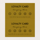 Carte de visite double fidélité Gold Foil (Intérieur déplié)