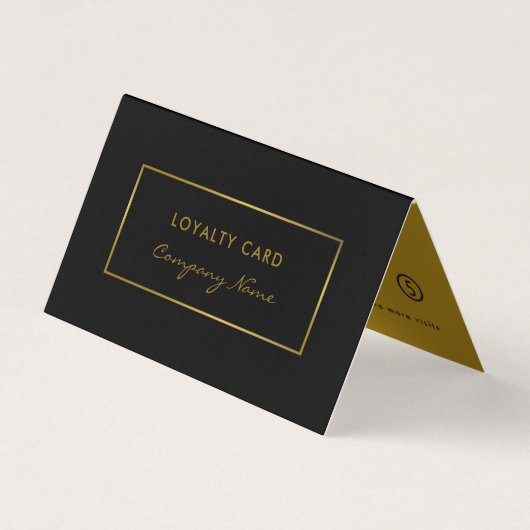 Carte de visite double fidélité Gold Foil (Devant)