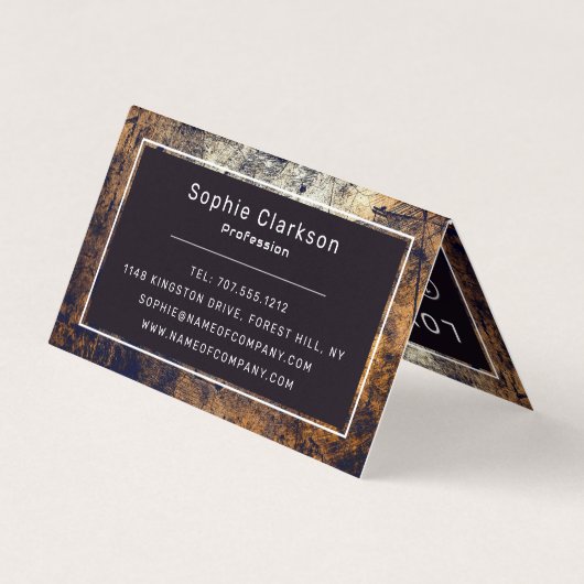 Carte De Visite Double fidélité Rustique Grime (Dos)