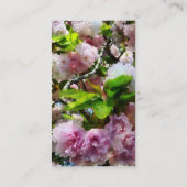Carte De Visite Double Fleurs de Cerisier (Dos)