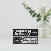 Carte de visite double niveaux de gris (Debout devant)