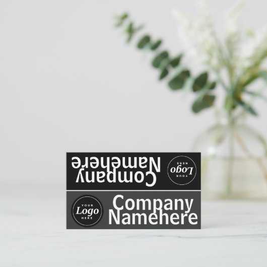 Carte de visite double niveaux de gris (Debout devant)